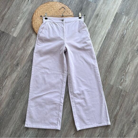 Nwt Eileen fisher organic cotton corduroy wide ankle pants lavender size XS - Picture 2 of 7